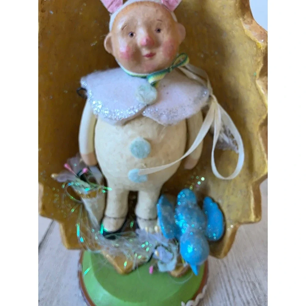 larkspur silvestri tweedle beau Easter egg bird glitter statue figurine spring‎